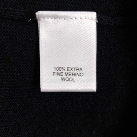 Turnbury Extra Fine Merino Wool Sweater Men’s XL Black V-Neck Classic Knit - Picture 7 of 9